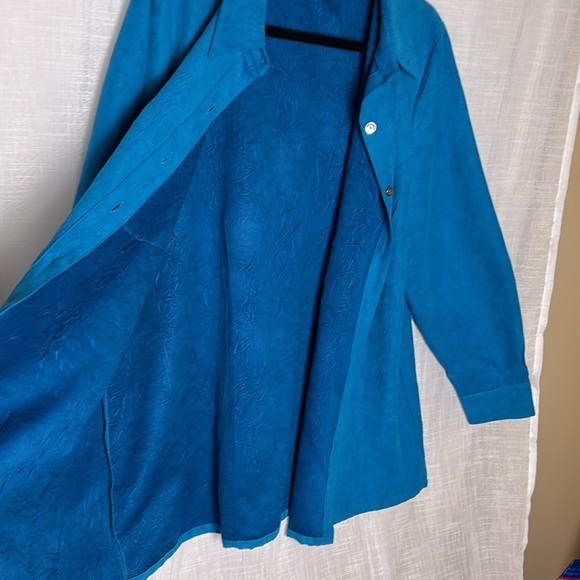 Penningtons button front lightweight  jacket,1X, textured,suede feel,EC, PTP 25 - Picture 1 of 12